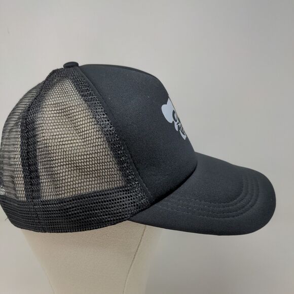 Unbranded Men's Snapback Mesh Back Hat Black Adjustable Skull Bear Graphic Logo - Picture 6 of 10